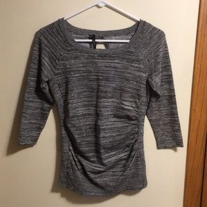 Maurices 3/4 sleeve gray marled sweater